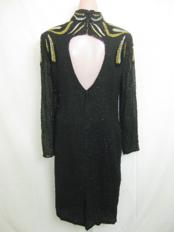 Black/gold/sil dress#34 - image 2