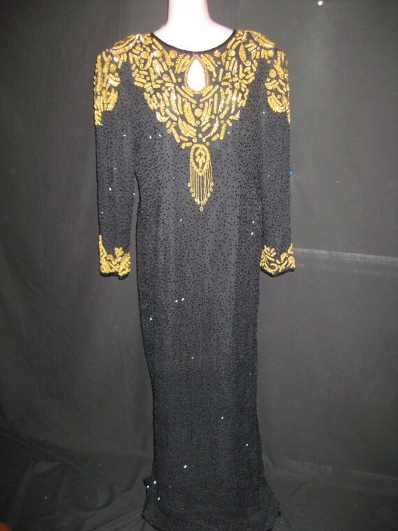 Black/gold gown#10022 - image 5