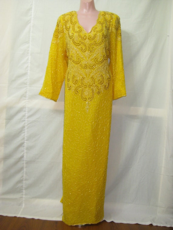 Yellow/Gold long gown#15