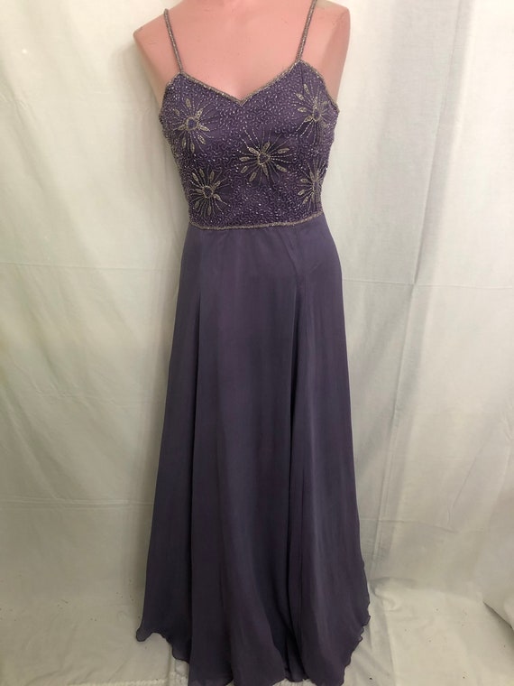 Lavender/silver gown#9590
