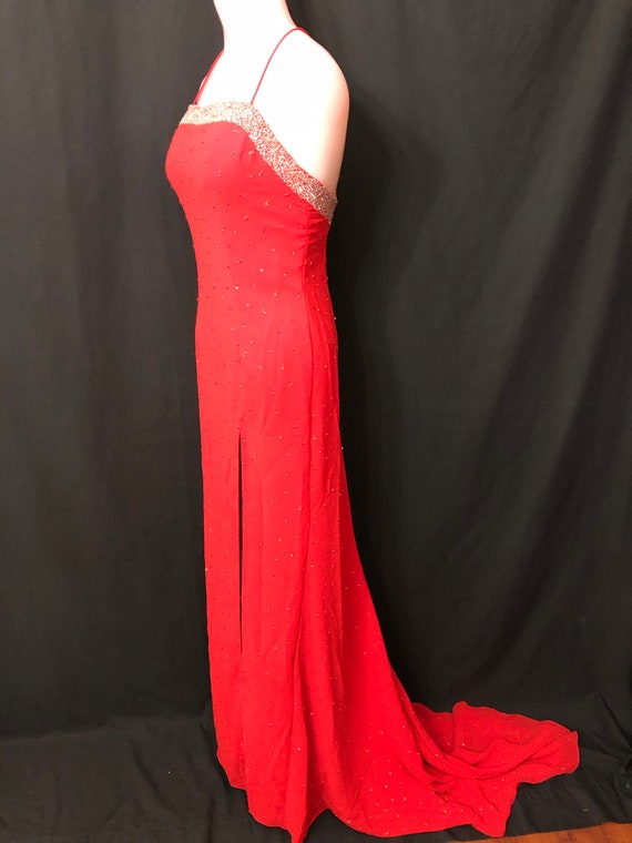 Strap less Red gown#7505 - image 10