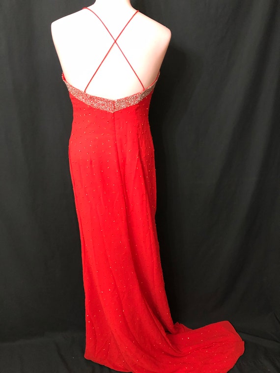 Strap less Red gown#7505 - image 9