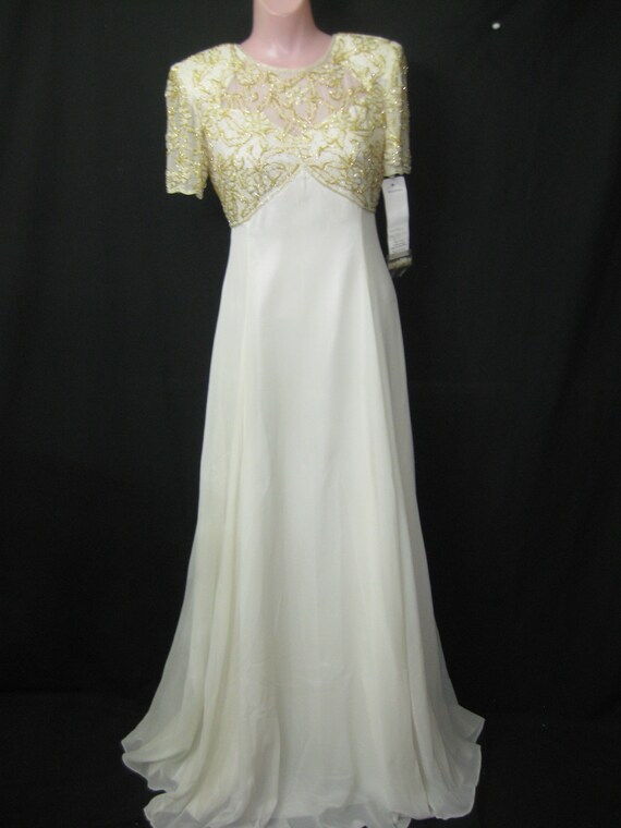 Ivory long gown#8864 - image 7