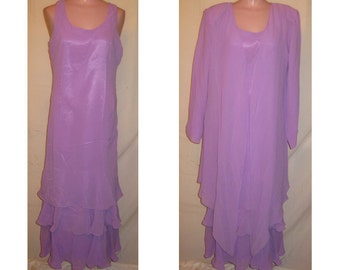 2-pc lilac jacket and dress set #20035