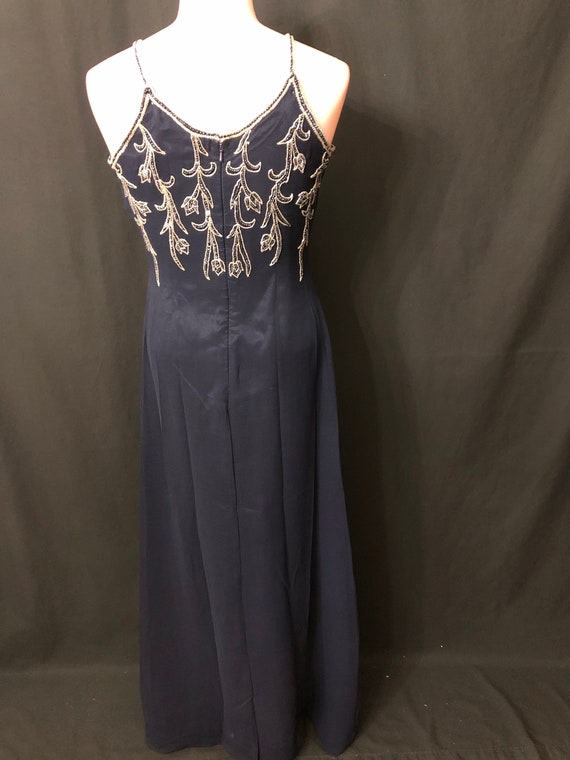 Navy Blue beaded dress #9503 - image 7