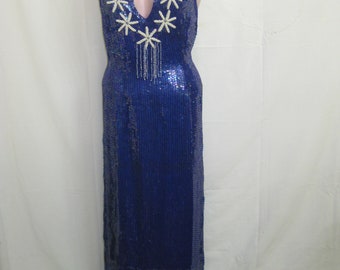 Blue/white gown#408