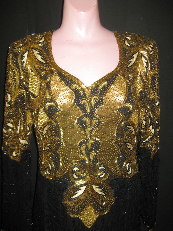 Black & Gold gown #106 - image 2