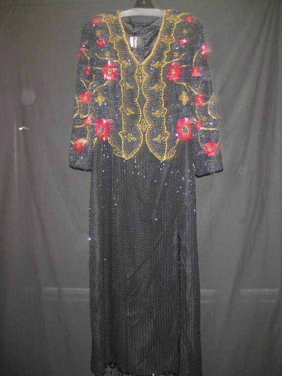 Black/multi gown#897 - image 5