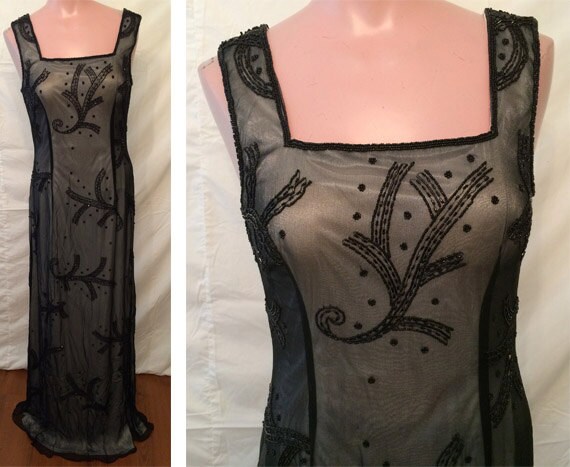 Black Square Neck Dress #8