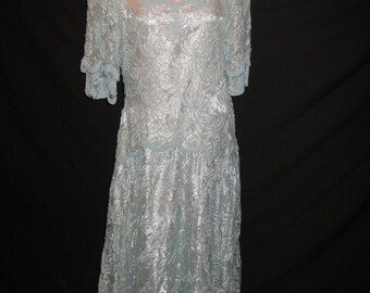 Sky blue long gown #4003
