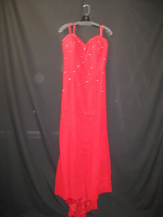 Strap less Red gown#24