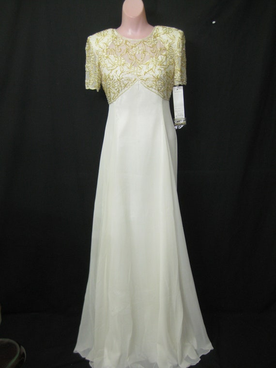 Ivory long gown#8864 - image 8