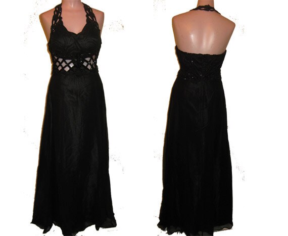 plain black gown design
