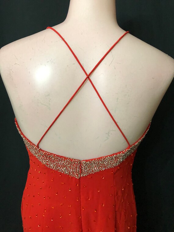Strap less Red gown#7505 - image 4