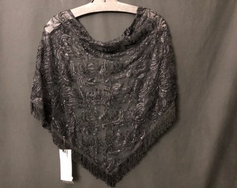 Hand made Black shawl #548