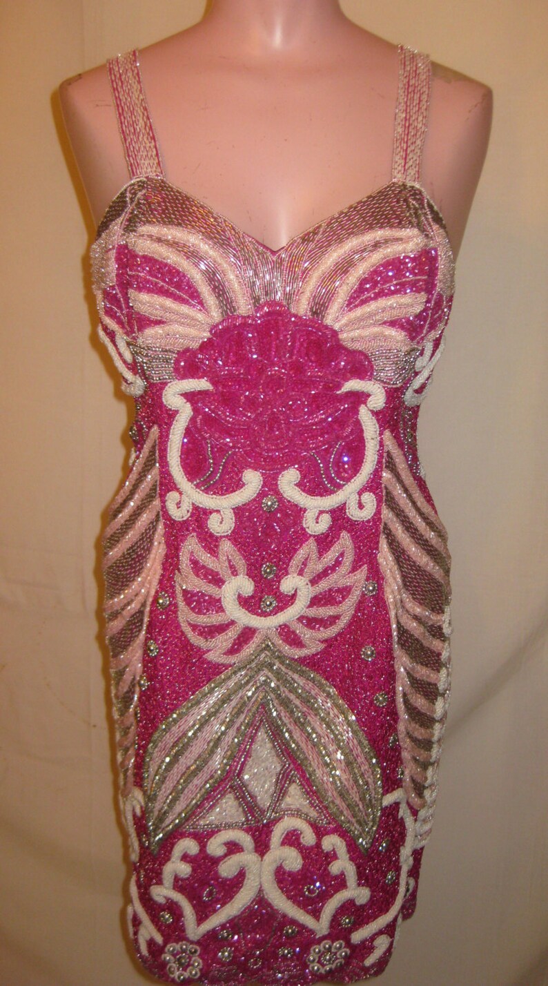 Short Sleeve Beaded Dress main image 0