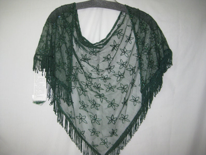 Hand made Green shawl 545 image 5