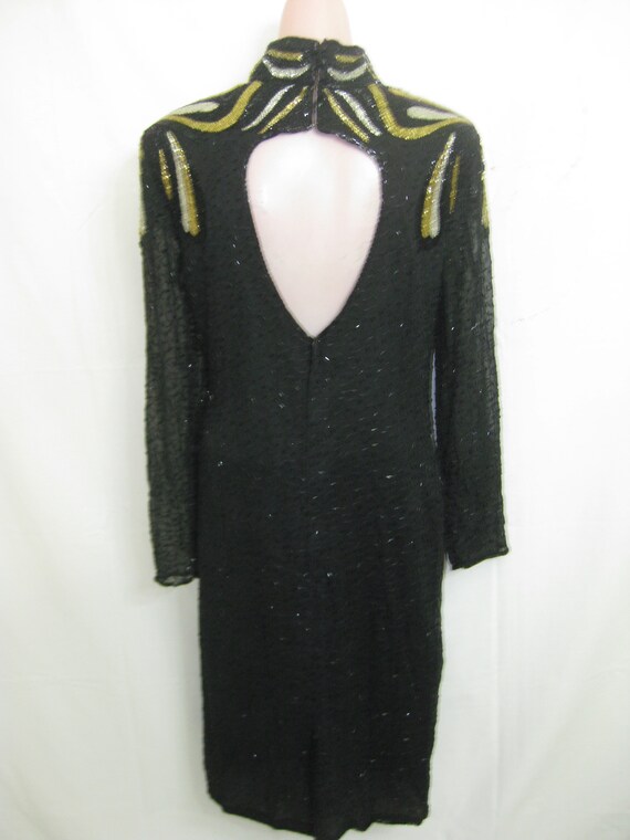 Black/gold/sil dress#34 - image 5