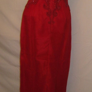 Red Gown with sheer sides image 5