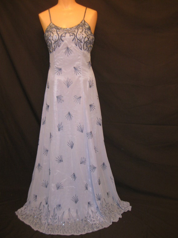 Periwinkle long gown #8425 - image 1