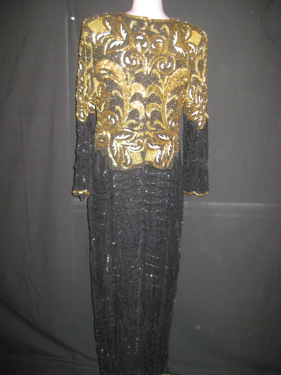 Black & Gold gown #106 - image 3