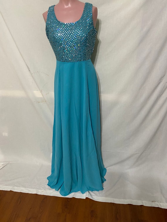 Light Turquoise long gown #8867