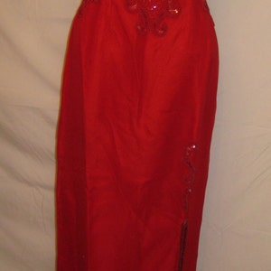 Red Gown with sheer sides image 2