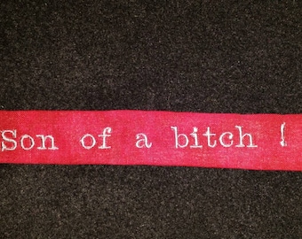 Supernatural inspired fob key holder "Son of a bitch"