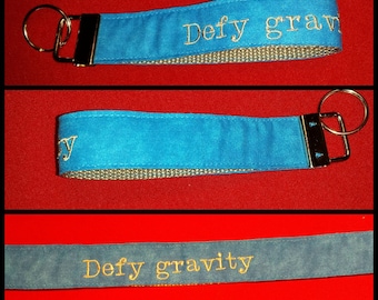 Aerial "Defy gravity" wristlet fob keychain
