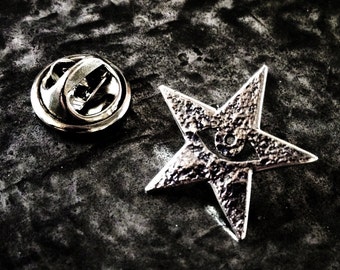 David Bowie Blackstar lapel pin, music lover gift, rockmusic fan, Ziggy Stardust, Starman, Heroes, 80s music, evil eye pin, rock star badge