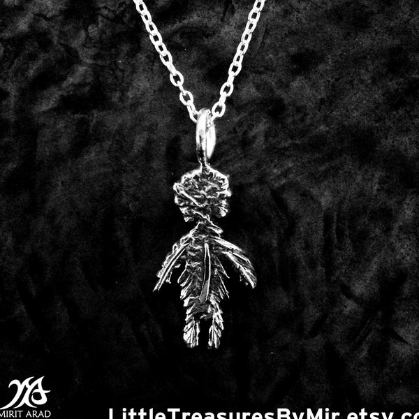 Bijoux Depeche Mode, pendentif texture rustique, pendentif ange noir, pendentif figure, pendentif petit garçon, pendentif texture organique, Martin Gore