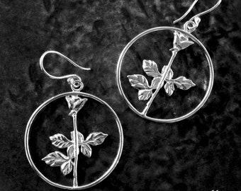 Depeche Mode Ohrringe, Rosen Ohrringe, Musik Liebhaber Geschenk, Kreis Ohrringe, Musik Ohrringe, Violator Genieße die Stille, große Ohrringe