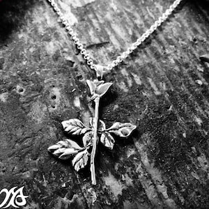 Depeche Mode Violator Rose Sterling Silber handgeschnitzter Anhänger, Violator Rose Anhänger, Blumenanhänger, Genieße die Stille, Musik Band Schmuck