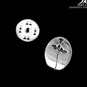 Depeche Mode Genieße die Stille ovale Rose Anstecknadel, Violator Rose Anstecknadel, Unisex Brosche, DM Schmuck, 80er Jahre Musik, 90er Jahre Musik, Synthpop