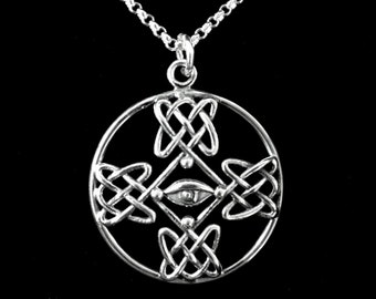 Colgante inspirado en el tatuaje de Dave Gahan, joyería artística de Depeche Mode, colgante de cruz celta, regalo de Navidad, colgante unisex, colgante de ojo tribal irlandés