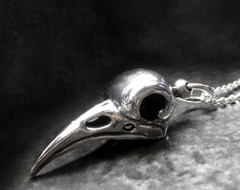 Depeche Mode inspired pendant, raven pendant, Dave Gahan jewelry, crow skull pendant, goth pendant, spinner bird pendant, rock star jewelry