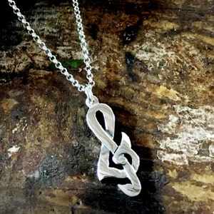 Depeche Mode pendant, G-clef pendant, musical symbol pendant, music lover gift, classic music pendant, rock music pendant, goth pendant, DM