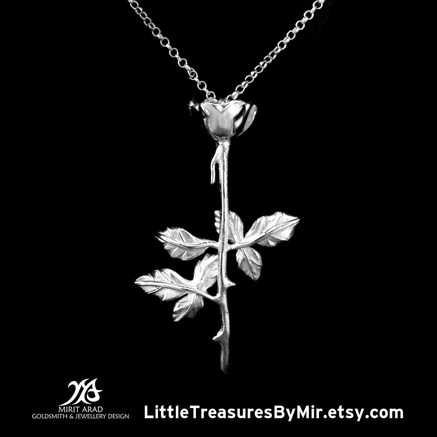 Depeche Mode jewelry, romantic rose pendant, woman rose pendant, 360 violator rose, enjoy the silence, rock band pendant, music lovers, 80s