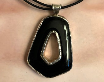 Silpada Pyrite Double Take Onyx Necklace.