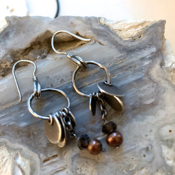 Silpada Pearl Earrings. Bronze Freshwater Pearls … - image 3