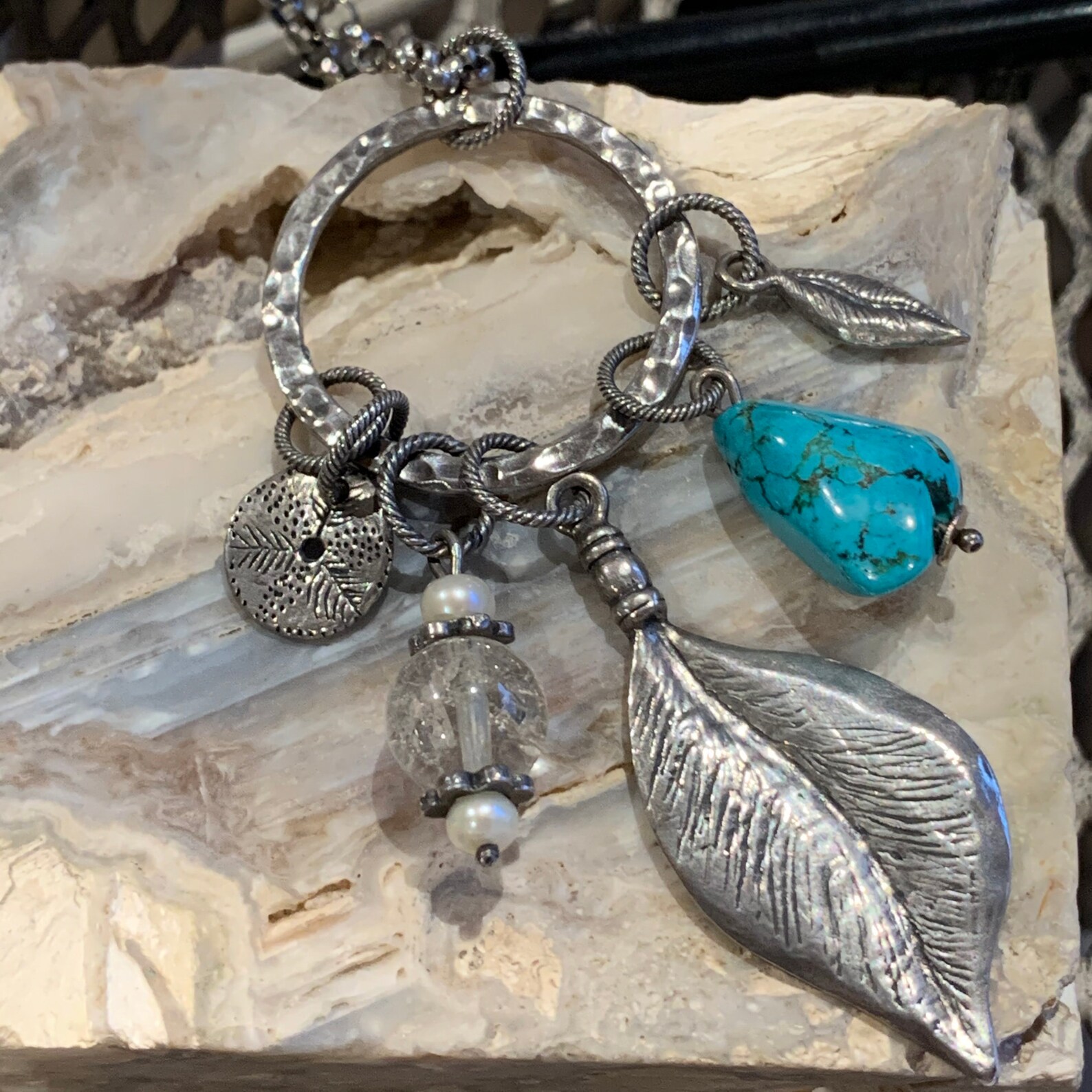 Silpada Jewelry Turquoise Leaf Necklace. Sterling Silver. Etsy