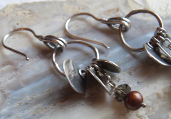 Silpada Pearl Earrings. Bronze Freshwater Pearls … - image 8