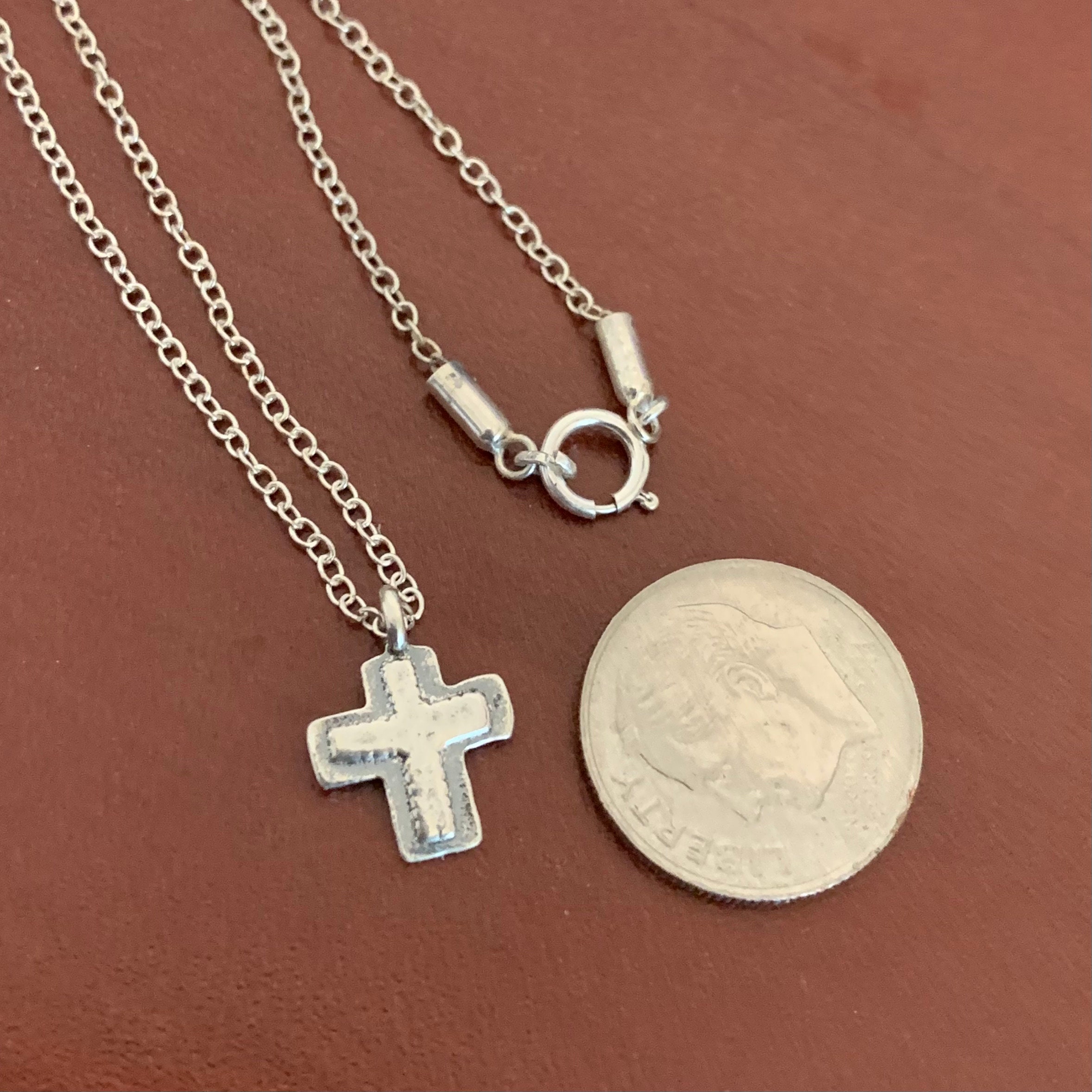Cross Necklace. Sterling Silver. - Etsy