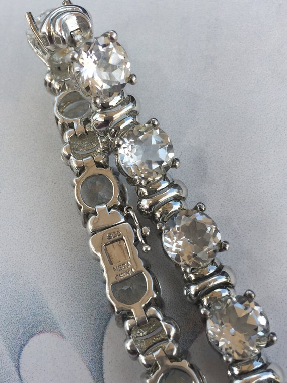 Cubic Zirconia Tennis Bracelet. Sterling Silver. - image 10