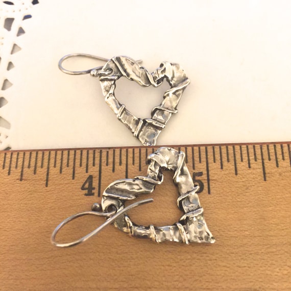 Heartfelt Bow-Tie Sterling Silver Charm Dangle Earrings main image 0