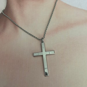 Cross Pendant AND/OR Rope Chain. Sterling Silver.