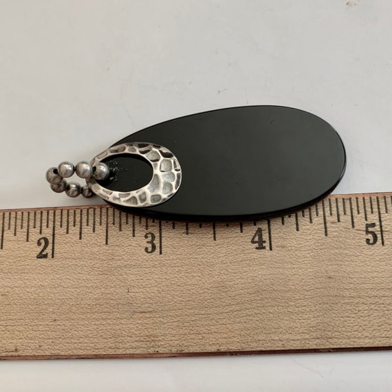Silapda Onyx Pendant on Black Leather Cord. Silpa… - image 9