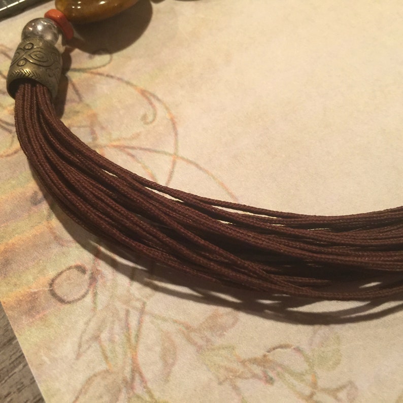 Silpada Howlite Turquoise Tiger Eye Pyrite Sterling Silver Multi Strand Necklace.