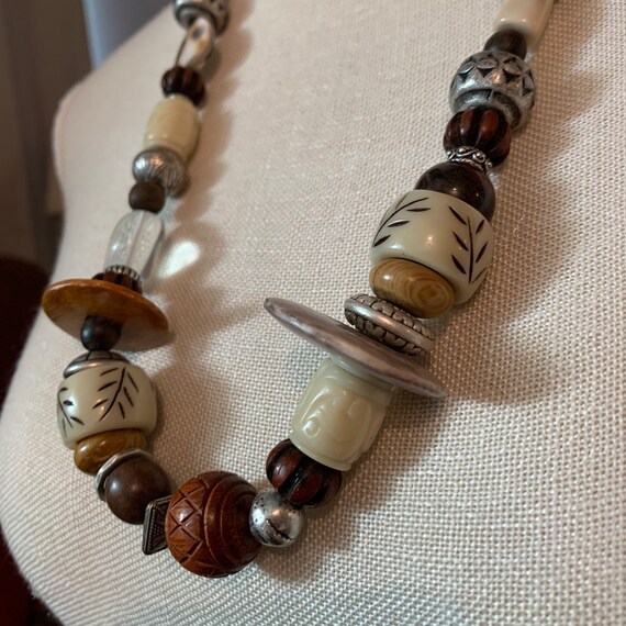 Wooden Necklace. Fashion Beaded Jewelry. - image 4