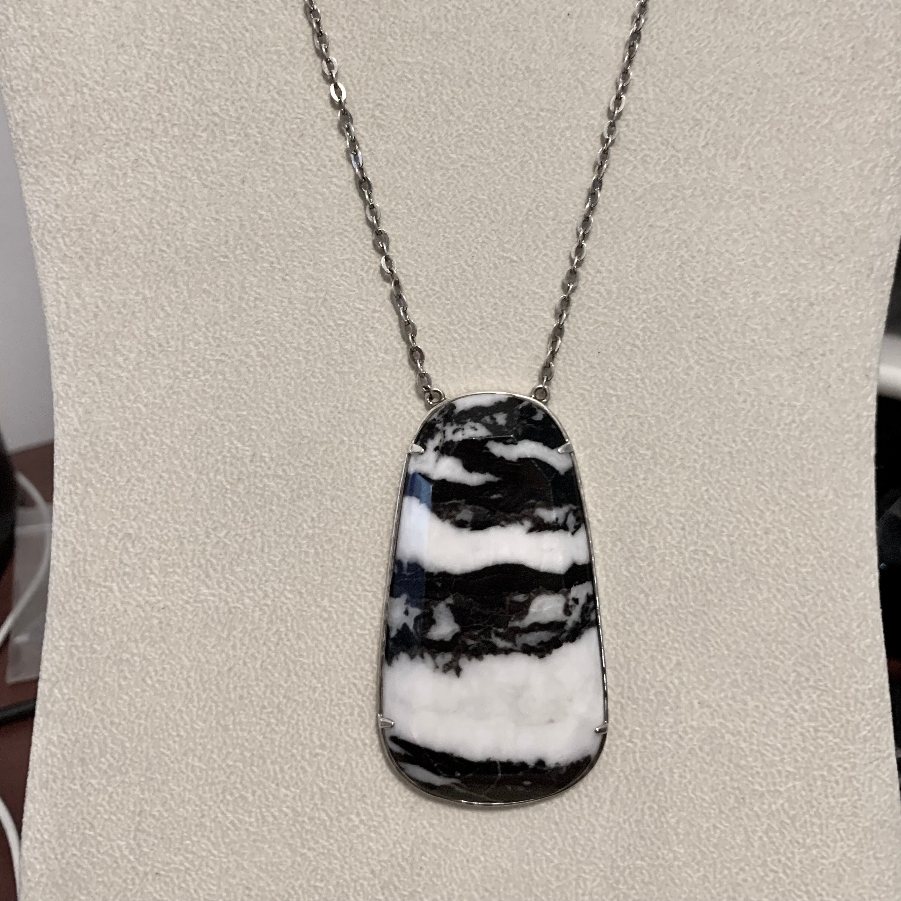 Silpada Wild Thing Agate Necklace. Zebra Agate. Sterling